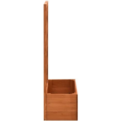 Bac à fleurs - Jardinière pour extérieur/intérieur jardin terrasse balcon - à treillis de jardin Orange 50x25x90cm Bois de sapin Chic-747090