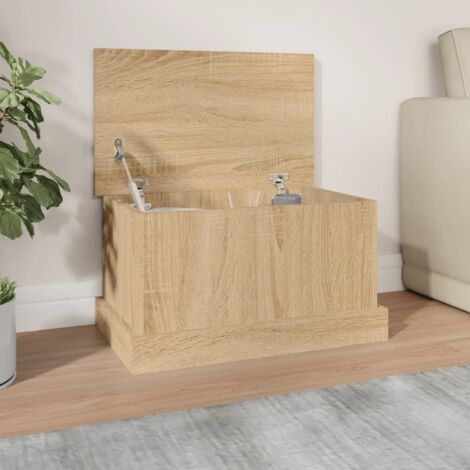 Maison Chic – Boîte de rangement chêne sonoma 50x30x28 cm – Bois d'ingénierie résistant à l'humidité – Couvercle protecteur – Table d'appoint décorative