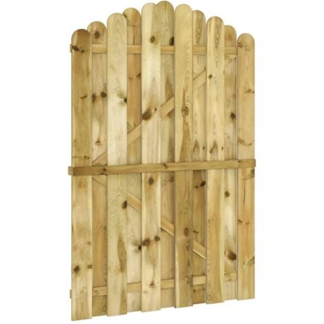 Portail de jardin  Portillon Grillage Portail de Clôture Bois de pin imprégné 100x150 cm 57836