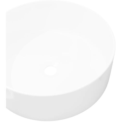 Lavabo ronde Lavabo à poser Lavabo Vasque salle de bain / Céramique Blanc - 40 x 15 cm