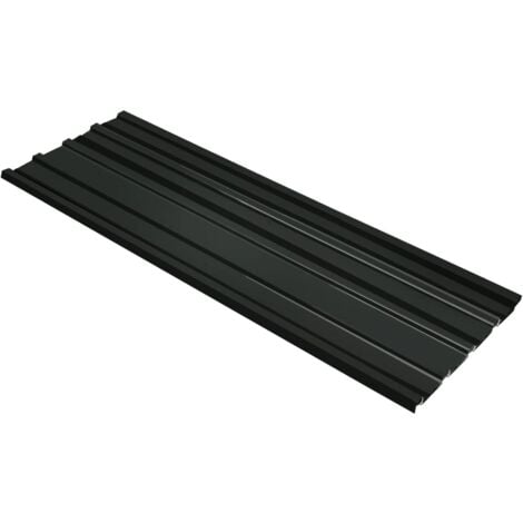 Lot de 12 Panneaux de toiture - Panneau de bardage magnifique - Acier galvanisé Anthracite Chic-939428