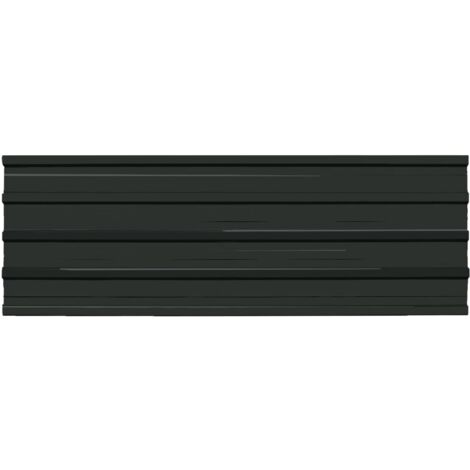 Lot de 12 Panneaux de toiture - Panneau de bardage magnifique - Acier galvanisé Anthracite Chic-939428