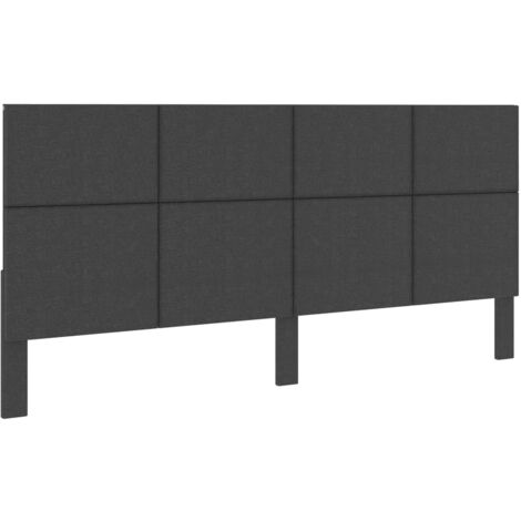 Tête de lit Scandinave pour lit Gris foncé Tissu 200x200 cm (1/5)