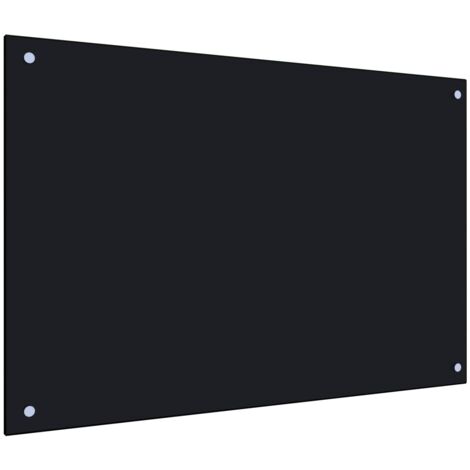 Maison Chic – Dosseret de cuisine noir 90 x 60 cm – Verre trempé résistant à la chaleur – Protection anti-éclaboussures facile à nettoyer