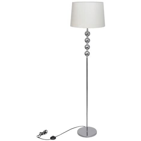 Lampadaire avec support Lampe sur Pied  Lampadaire salon haut Décoration à 4 boules Blanc 86574