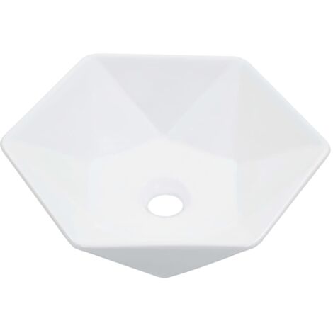 Lavabo à poser Lavabo Vasque salle de bain  41x36,5x12 cm Céramique Blanc