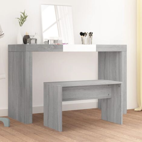 Tabouret de toilette Tabouret de Coiffeuse Sonoma gris 70x35x45 cm Bois d'ingénierie 88919