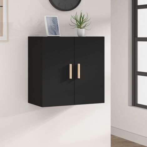 Armoire Murale Blanche 60x30x60 Cm - Bois Ingénierie - 2 Portes - Style Scandinave - Suspension