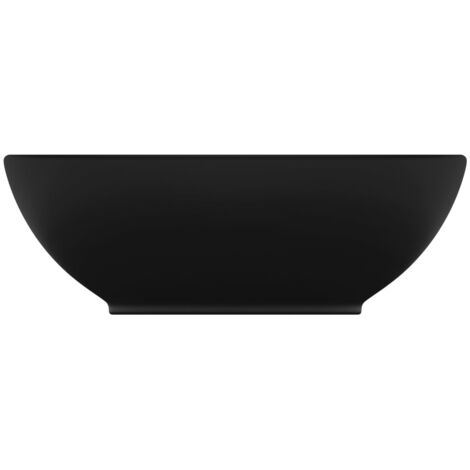 Lavabo ovale à poser de luxe Lavabo Vasque salle de bain / Noir mat 40x33 cm Céramique