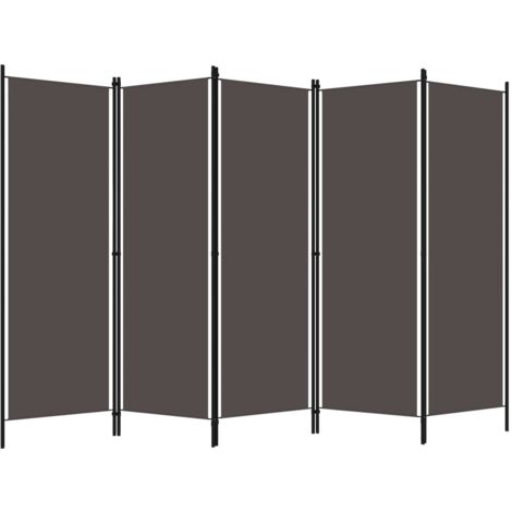 Cloison de séparation 5 panneaux - Paravent Séparation de pièces Anthtracite 250x180 cm (1/5)