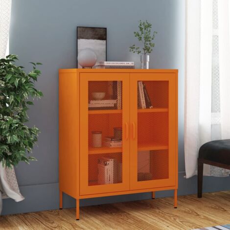 Armoire de rangement Armoire de chambre Orange 80x35x101,5 cm Acier 24823 (1/5)