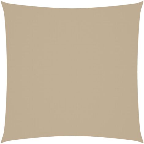 Voile de parasol/Toile d'ombrage Tissu Oxford carré 4x4 m Beige 12959 (1/5)