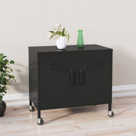 Armoire de rangement  Armoire de chambre Noir 60x35x56 cm Acier 42124 (1/5)