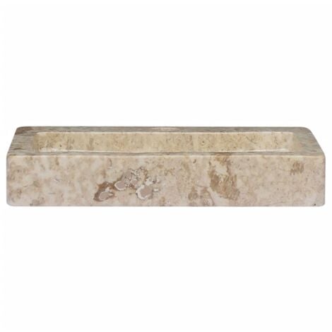 Lavabo à poser  Lavabo Vasque salle de bain  Crème 38x24x6,5 cm Marbre