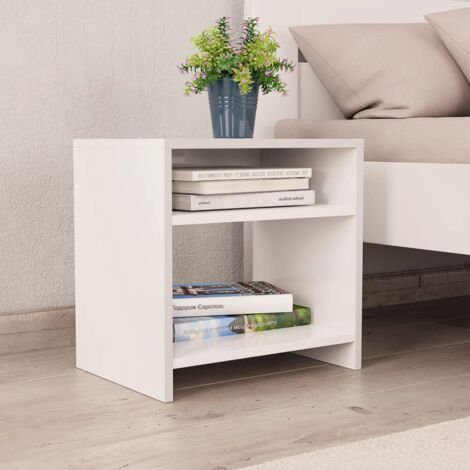 Table de chevet Table de nuit Blanc 40x30x40 cm Bois d'ingénierie (1/5)