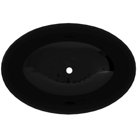 Lavabo ovale à poser Lavabo Vasque salle de bain / Céramique 40 x 33 cm Noir