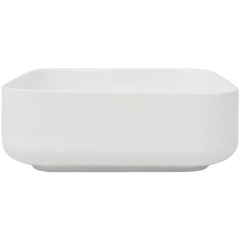 Lavabo à poser Lavabo Vasque salle de bain / carré Céramique Blanc 38x38x13,5 cm