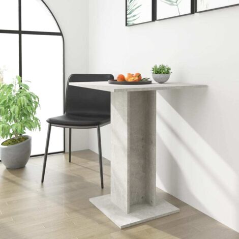Table de bistro Table de jardin Table de bar Gris béton 60x60x75 cm Aggloméré 40152 (1/5)