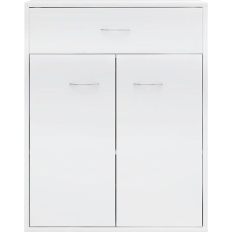 Buffet De Cuisine Buffet Bahut  Blanc brillant 60x30x75 cm Aggloméré