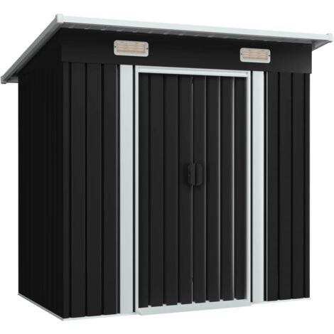 Maison Chic – Abri de jardin métal 190 x 124 x 181 cm – Acier galvanisé anthracite – 2 trous d'aération – Pour stockage extérieur (1/5)