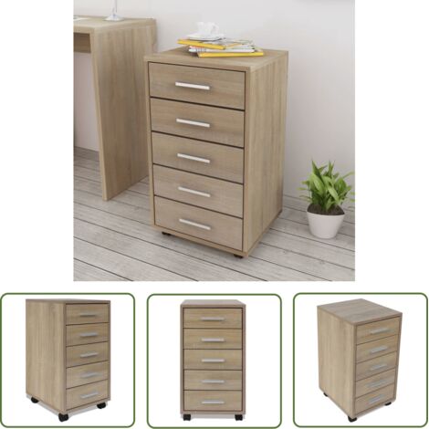 Caisson à Tiroirs En Grise 28 X 41 X 69 Cm 04_0004354