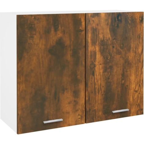 Elément haut de cuisine suspendue - Meuble de cuisine haut Chêne fumé 80x31x60 cm Bois d'ingénierie Chic-237905 (1/5)