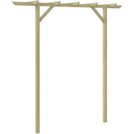 Maison Chic – Tonnelle pergola en bois de pin 200 x 40 x 205 cm – Résistante à la pourriture – Facile à assembler – Idéale pour rosiers et plantes grimpantes (1/4)