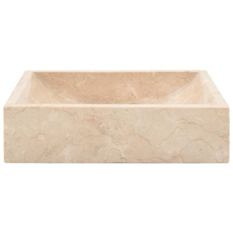 Evier cuisine - Bac Vasque pour cuisine - 45 x 30 x 12 cm Marbre Crème Chic-808056