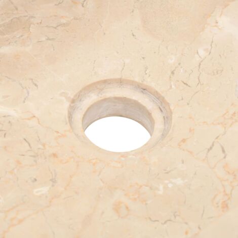 Evier cuisine - Bac Vasque pour cuisine - 45 x 30 x 12 cm Marbre Crème Chic-808056
