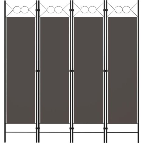 Cloison de séparation 4 panneaux - Paravent Séparation de pièces Anthracite 160 x 180 cm (1/5)