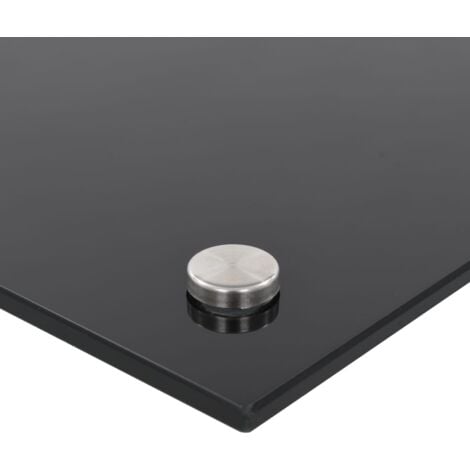 Dosseret de cuisine Fond de hotte / Noir 80 x 60 cm Verre trempé