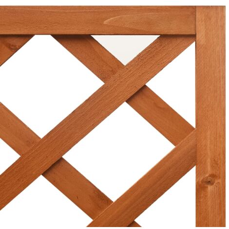 Bac à fleurs d'angle en treillis - Jardinière pour extérieur/intérieur jardin terrasse balcon - 40x40x150cm Bois de sapin massif Chic-565309