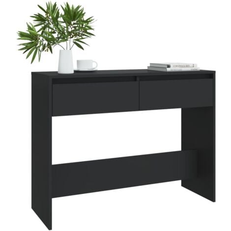 Table console Table d'entrée  Bout de Canapé Noir 100x35x76,5 cm Aggloméré 93738