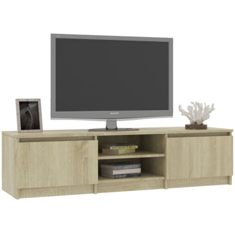 Banc TV Chêne sonoma 140x40x35,5 cm Aggloméré (1/5)