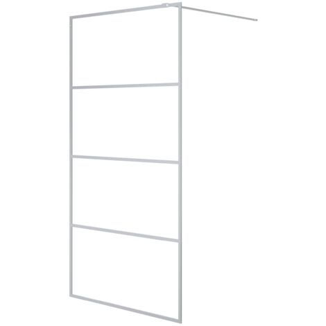 Paroi de douche  Porte De Douche Argenté 100x195 cm Verre ESG transparent 89596