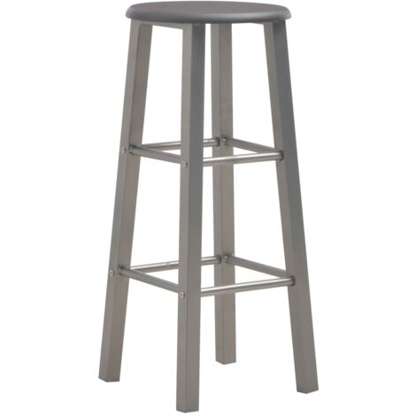 Lot de 2 Tabourets de bar Style contemporain  Chaises de bar Anthracite MDF 60914