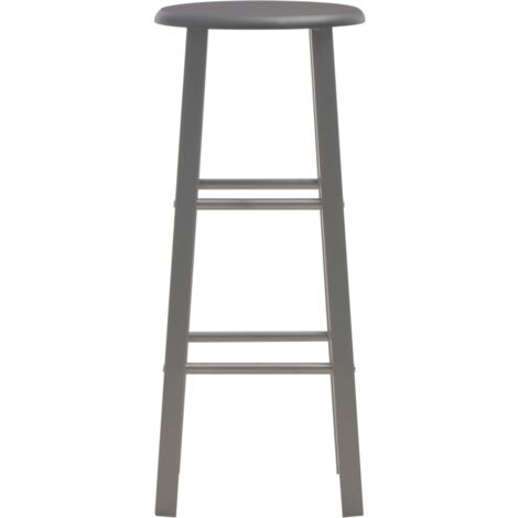 Lot de 2 Tabourets de bar Style contemporain  Chaises de bar Anthracite MDF 60914