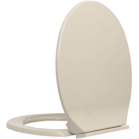 Abattant WC  Siège de Toilette à fermeture en douceur Abricot Ovale 37501