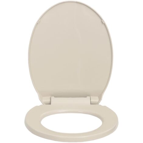 Abattant WC  Siège de Toilette à fermeture en douceur Abricot Ovale 37501