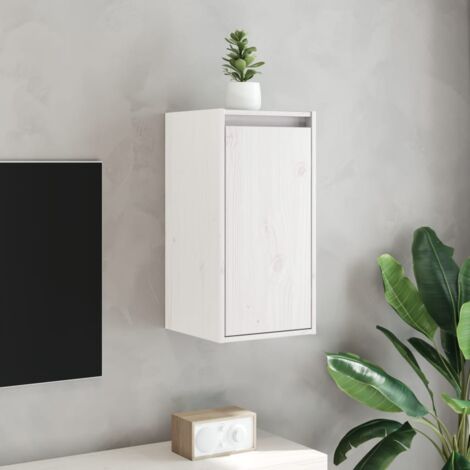 Armoire murale Étagère Murale  Meuble de rangement Blanc 30x30x60 cm Bois de pin massif 35582 (1/5)