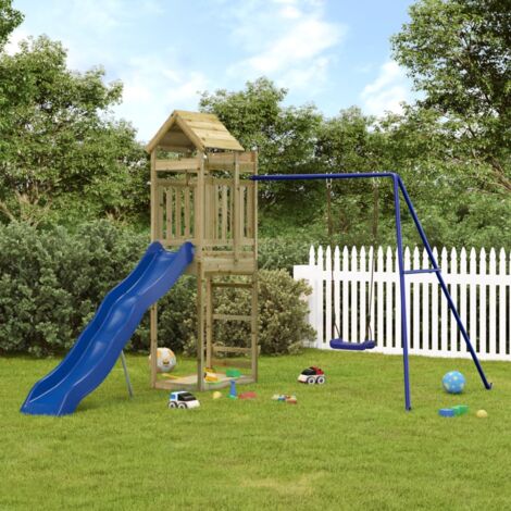 Aire de Jeux d'extérieur Maisonnette de jeu  Maison enfant exterieur bois de pin imprégné 94393