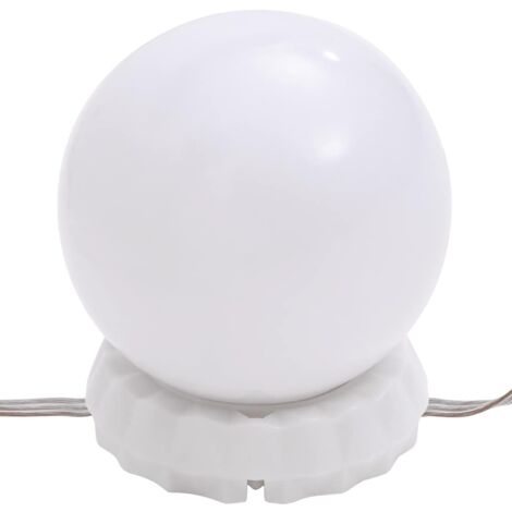 Lampe de miroir  Applique de miroir de salle de bain avec 8 ampoules LED Blanc chaud et blanc froid 75237