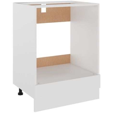 Armoire à four  Armoire de cuisine Meuble bas de Cuisine Blanc 60x46x81,5 cm Aggloméré 10205