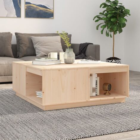 Table basse Table de salon Bout de canapé 100x101x40,5 cm Bois massif de pin 85686 (1/5)