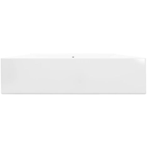 Vasque Lavabo à poser  Lavabo salle de bain  en céramique Rectangulaire Blanche 60 x 46 cm