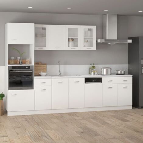Armoire de plancher à tiroir  Armoire de cuisine Meuble bas de Cuisine Blanc 80x46x81,5 cm Aggloméré 65054