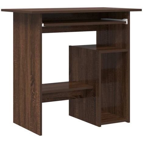 Bureau  Bureau informatique Table d'ordinateur Chêne marron 80x45x74 cm Bois d'ingénierie FR49930