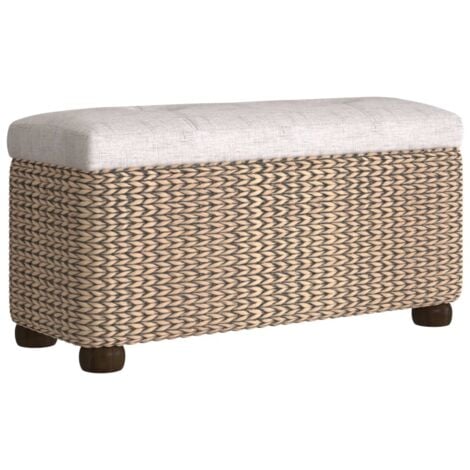 Banc de rangement  Coffre de rangement avec coussin gris 69 cm quenouille 45523