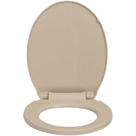 Abattant WC  Siège de Toilette à fermeture en douceur Beige Ovale 26645