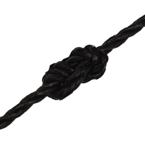 Corde de travail Corde Multifonctionnelle, Corde Durable Noir 8 mm 500 m polypropylène Chic-245782